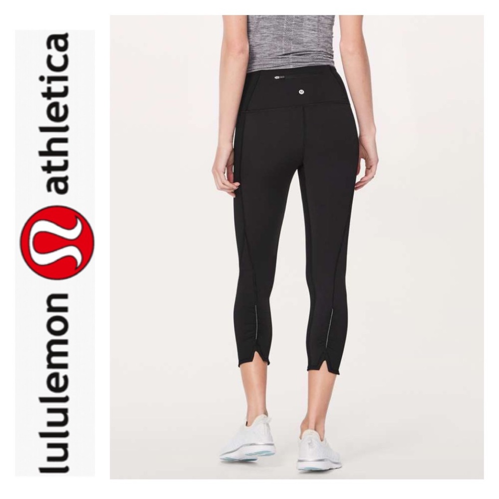 LULULEMON On Your Mark Crop Leggings Black - Size 8